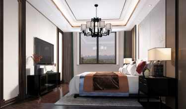 206平4室雅致新中卧室