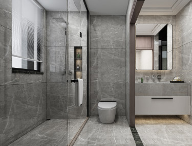 260平别墅现代简约卫生间