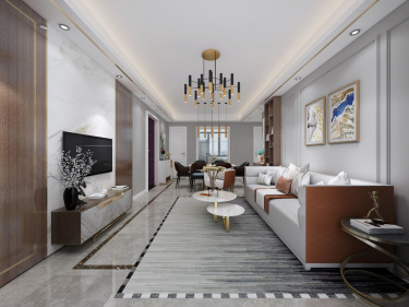 110平4室现代简约客厅