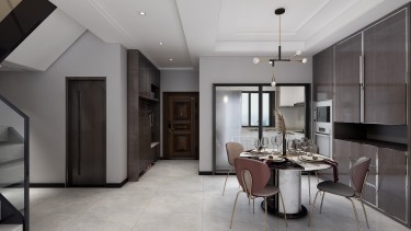 118平跃层/复式现代简约餐厅