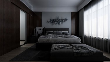 118平跃层/复式现代简约卧室