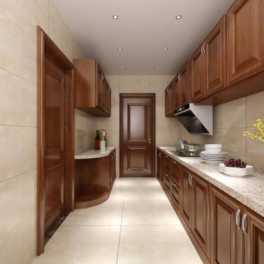 300平5室原木风厨房