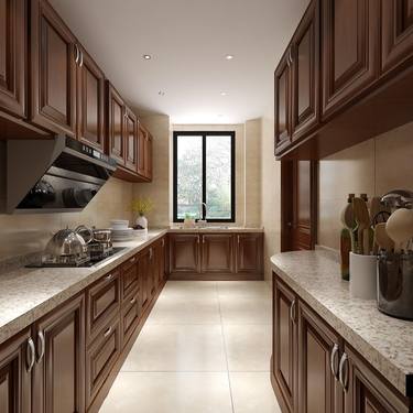 300平5室原木风厨房