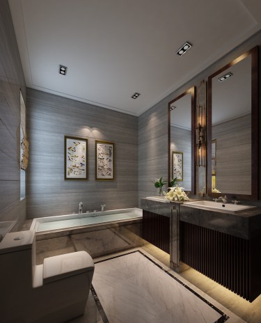 240平4室雅致新中卫生间