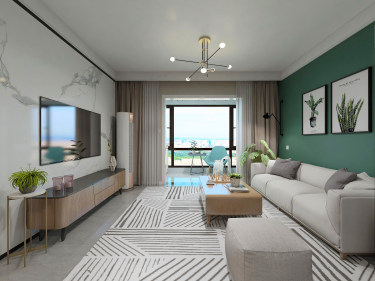 89平3室现代简约客厅