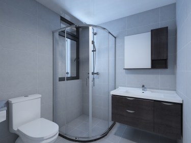 130平3室雅致新中卫生间