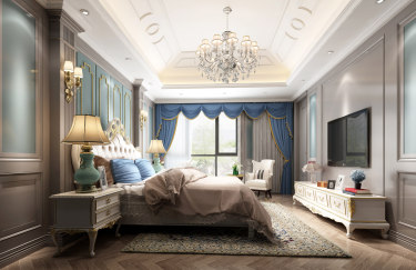 466平别墅原木风卧室