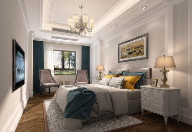 466平别墅原木风卧室