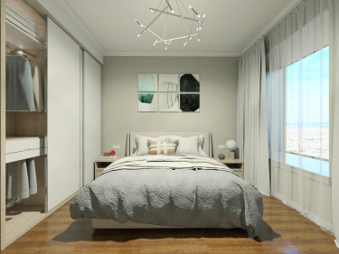 88平2室雅致新中卧室