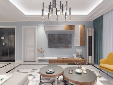 110平4室现代简约客厅