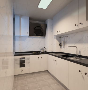 140平3室原木风厨房