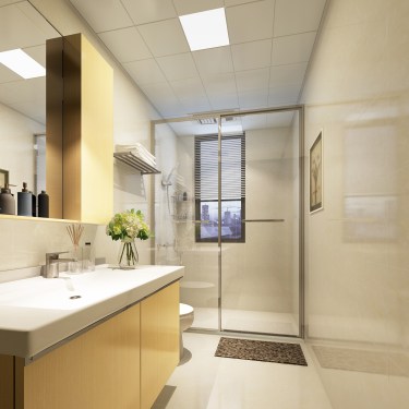 88平2室雅致新中卫生间