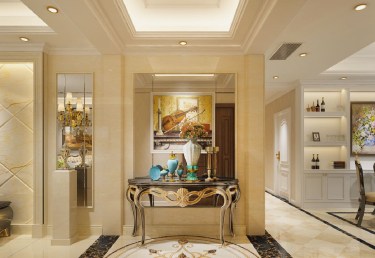 190平4室原木风玄关