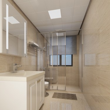 190平4室原木风卫生间