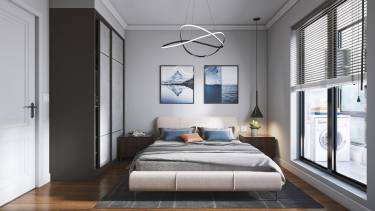 119平3室雅致新中卧室