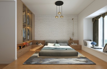 122平3室禅意日式卧室