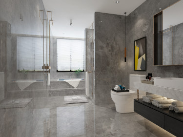 380平别墅现代简约卫生间