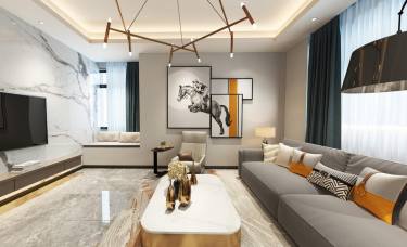 115m²现代风，冷暖灰的比例搭配