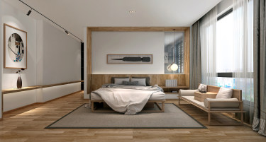 151平跃层/复式禅意日式卧室