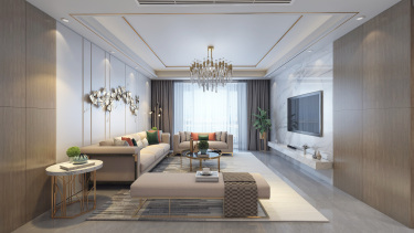 170平5室现代简约客厅