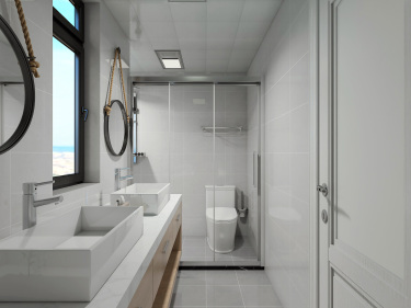 116平3室原木风卫生间