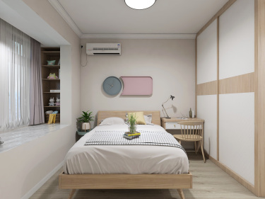 116平3室原木风儿童房