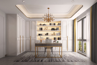 265平别墅现代简约书房