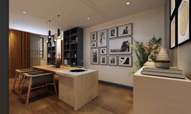 358平别墅原木风客厅