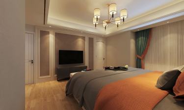 358平别墅原木风卧室