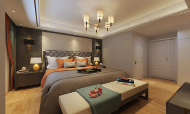 358平别墅原木风卧室