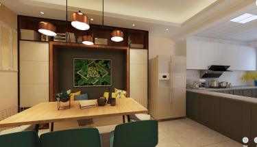 358平别墅原木风餐厅