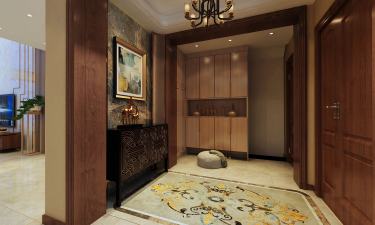 380平别墅雅致新中玄关