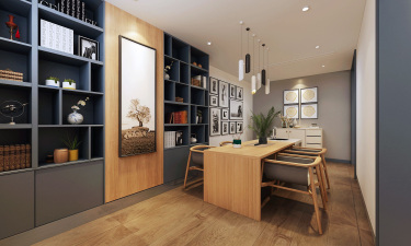 358平别墅原木风客厅