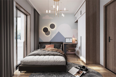 94平3室原木风卧室