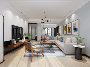 三室两厅一厨两卫现代风格