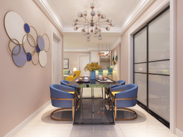 139平2室现代简约餐厅