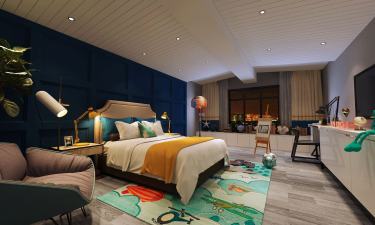 650平别墅雅致新中儿童房