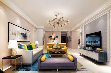 139平2室现代简约客厅