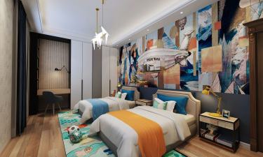 650平别墅雅致新中儿童房