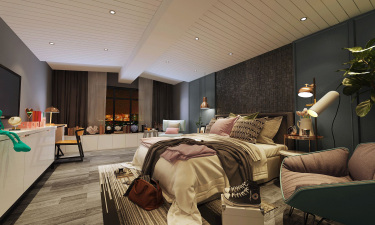 650平别墅雅致新中儿童房