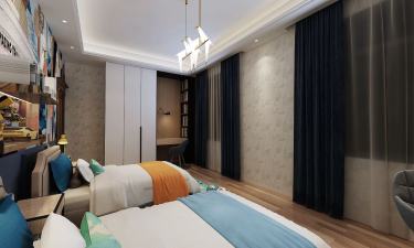 650平别墅雅致新中儿童房