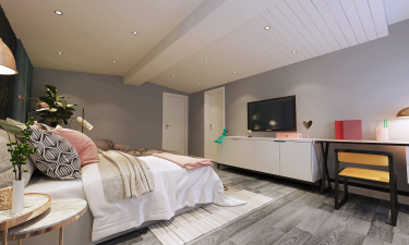 650平别墅雅致新中儿童房