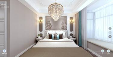 140平跃层/复式原木风卧室