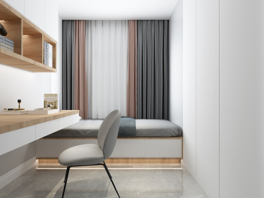 150平4室原木风书房