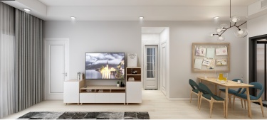 85平2室现代简约客厅