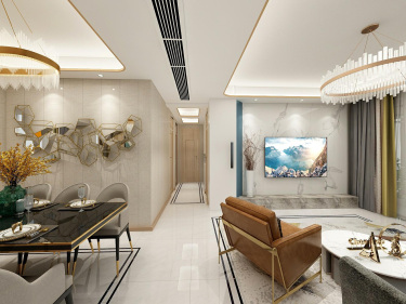 118平4室雅致新中客厅