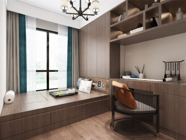 125平3室雅致新中书房