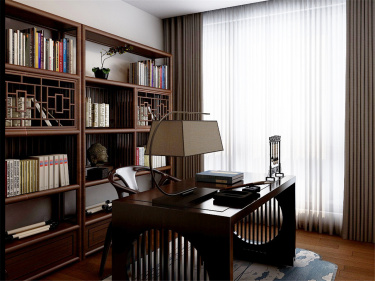 125平3室雅致新中书房