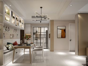 90平2室原木风餐厅