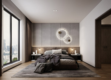 200平别墅现代简约卧室